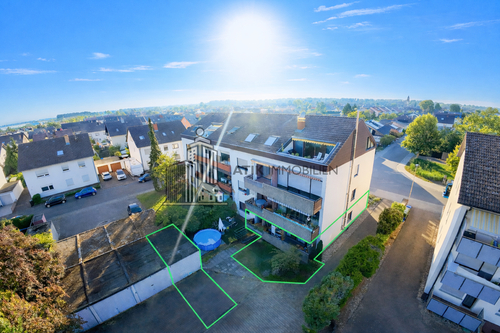 Drohnenaufnahme - 4 Zimmer Erdgeschoßwohnung in Ketsch