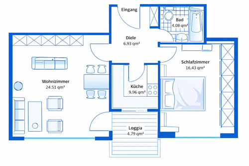Foto - Wohnung zum Kaufen in Friedrichsdorf 249.000,00 € 57.81 m²