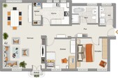 Grundriss Wohnung-Nr. 3 OG 99m² - 3 Zimmer Dachgeschoßwohnung in Seligenstadt