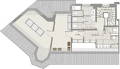 Grundriss Büro/sanitäre Anlagen DG 25m² - 5 Zimmer Büro zur Miete in Seligenstadt