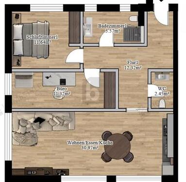 Foto - 2 Zimmer Erdgeschoßwohnung zur Miete in Gauting