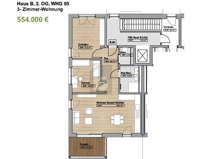 Foto - 3 Zimmer Etagenwohnung zum Kaufen in Bönnigheim