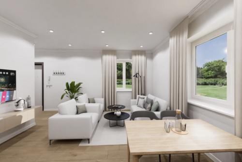 Visualisierung Wohnbereich - Provisions- & barrierefreie Neubauwohnung KfW 40 !