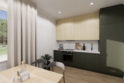 Visualisierung Küchenbereich - 2 Zimmer Erdgeschoßwohnung zum Kaufen in Ötzingen