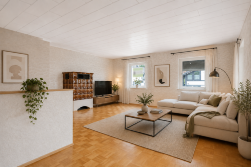 Visualisierung Wohnzimmer EG nach Renovierung - 