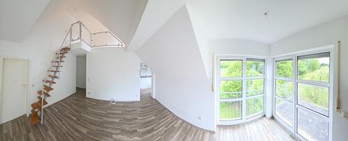 Panorama Ansicht Wohnbereich - 1 Zimmer Dachgeschoßwohnung zur Miete in Höhr-Grenzhausen