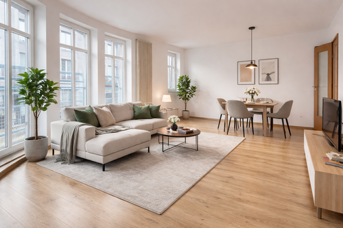 Moderne Wohn- und Esszimmergestaltung (1) - WG Option, 2-Zimmer-Wohnung nahe Weißer See