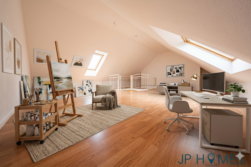 Atelier / Büro (Home Staging Design) - Wohnen mit Atelierflair – Maisonettewohnung in Wassernähe zum Zeuthener See