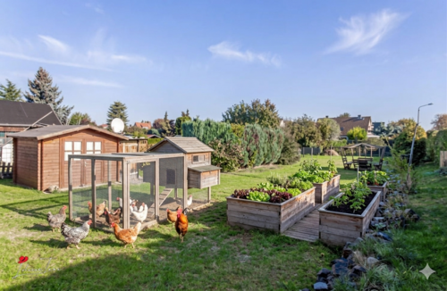 Garten (AI bearbeitet) - 4 Zimmer Doppelhaushälfte zum Kaufen in Magdeburg