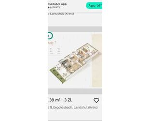 3-Zi.-EG-Wohnung mit 2 Terrassen und eine Einbauküche - Ergoldsbach