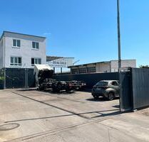 Gewerbeanwesen mit Bürogebäude, Werkstatt und großer befestigter Freifläche - Bischofsheim