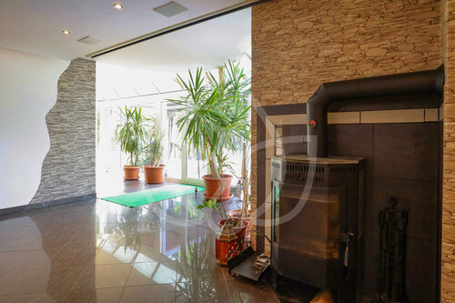 EG - Wohnbereich mit Wintergarten & Kamin - Einfamilienhaus mit 153,14 m&sup2; in Spreenhagen / Markgrafpieske zum Kaufen