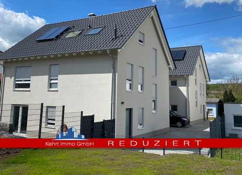 Hausansicht links - Energieeffizienzklasse A+ Neubau-EFH in Schwedelbach – zeitlose Architektur & elegante Ausstattung