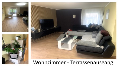 Wohnzimmer - Terrassenausgang - Doppelhaushälfte mit 85,00 m&sup2; in Ludwigshafen zum Kaufen