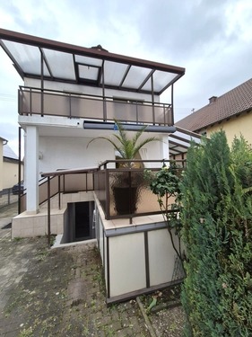 Rückansicht - Chic & modern: Doppelhaushälfte mit Garten und vermietbarem 2-ZKB-Apartment in Lu-Oggersheim