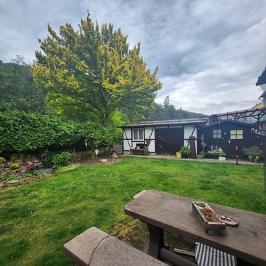 Garten mit Nebengebäuden - 13 Zimmer Doppelhaushälfte in Weidenthal