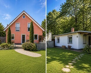 Provisionsfrei! 2 Häuser - EFH & Bungalow in Schmachtenhagen auf 1.071 m² GST - idyll. am Waldgebiet - Oranienburg / Schmachtenhagen
