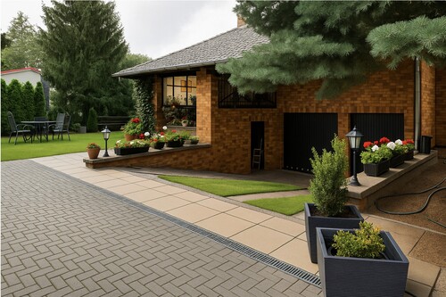 Frontansicht zum Untergeschoss - Garagen - 3 Zimmer Einfamilienhaus in Oranienburg