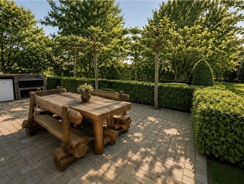 Sitzbereich - gepflastert - 