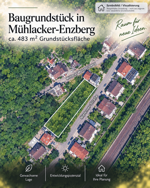 Nieferner Straße - Baugrundstück mit ca. 483 m² in Mühlacker-Enzberg