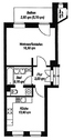 Grundriss-WE1 - 1 Zimmer Erdgeschoßwohnung zum Kaufen in Leipzig-Connewitz