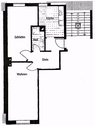 Grundriss - 2 Zimmer Dachgeschoßwohnung zur Miete in Leipzig