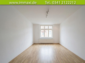Wohnzimmer - KI-bearbeitete Darstellung - 2 Zimmer Dachgeschoßwohnung in Leipzig