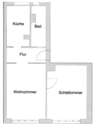 Grundriss - 2 Zimmer Etagenwohnung zum Kaufen in Leipzig