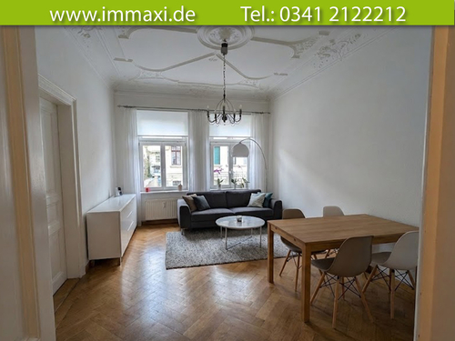 Wohnzimmer - 3 Zimmer Erdgeschoßwohnung in Leipzig