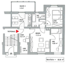 Grundriss - 3 Zimmer Erdgeschoßwohnung zur Miete in Leipzig-Wahren
