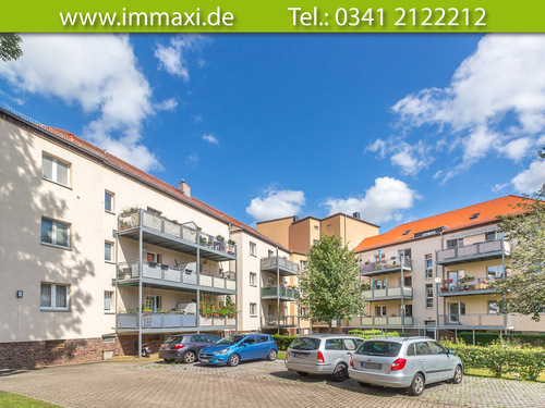 Innenhof-mit-PKW-Stellplatz - Erdgeschoßwohnung mit 68,96 m&sup2; in Leipzig-Wahren zur Miete