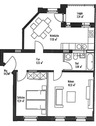 Grundriss - 2.5 Zimmer Etagenwohnung zum Kaufen in Leipzig