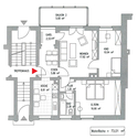 Grundriss - 3 Zimmer Erdgeschoßwohnung zur Miete in Leipzig