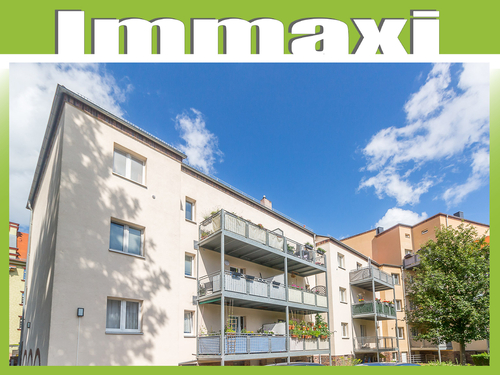 Hausansicht-Balkonseite - IN SANIERUNG + WAHREN + 3 RAUM WOHNUNG + HOCHPARTERRE + BALKON