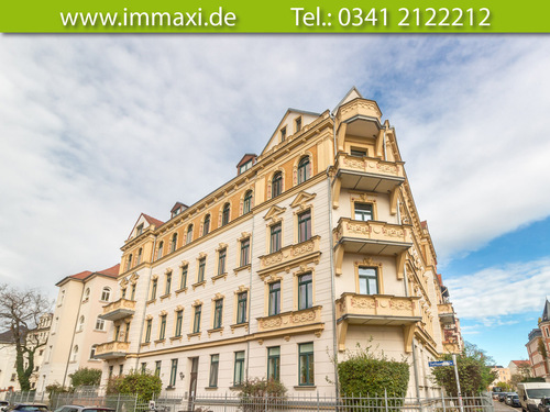 Hausansicht Straßenseite - 3 Zimmer Etagenwohnung in Leipzig