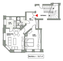 Grundriss - 2 Zimmer Etagenwohnung zur Miete in Leipzig