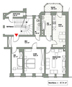 Grundriss - 3 Zimmer Etagenwohnung zur Miete in Leipzig