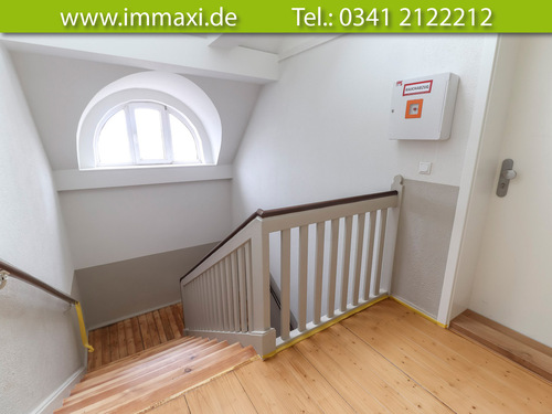 Treppenhaus - Dachgeschoßwohnung mit 28,81 m&sup2; in Leipzig zur Miete