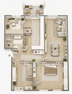 Wohneinheit 3 - 1.OG-rechts nicht maßstabsgetreu! - 