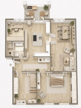 Wohneinheit 5 - 2.OG-rechts nicht maßstabsgetreu! - 