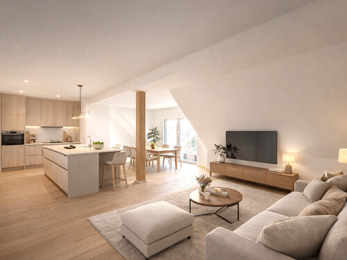 Dachgeschoss rechts - Wohnessbereich - Erstklassiges Wohnen mit Raumhöhe, Stil und zeitloser Eleganz im Herzen des Erphoviertels!