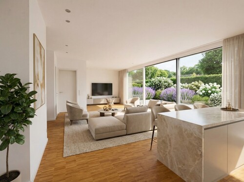 Wohnzimmer Visualisierung - 4 Zimmer Einfamilienhaus in Münster