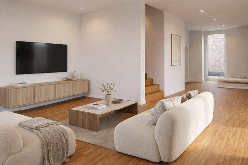 Wohnzimmer Visualisierung - 3 Zimmer Doppelhaushälfte in Münster / Ost