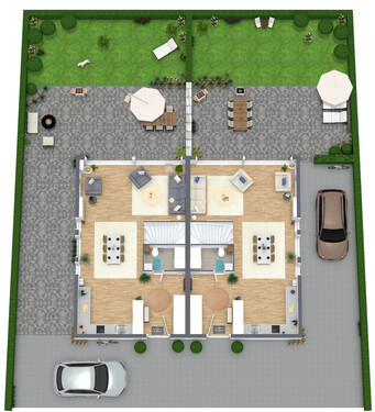 Erdgeschoss Beispiel - nicht maßstabgetreu - 