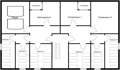 Kellergeschoss nicht maßstabsgetreu! - 