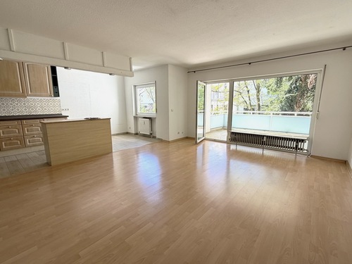 Wohnzimmer mit Küche - 3 Zimmer 3- Zimmerwohnung zum Kaufen in Dietzenbach