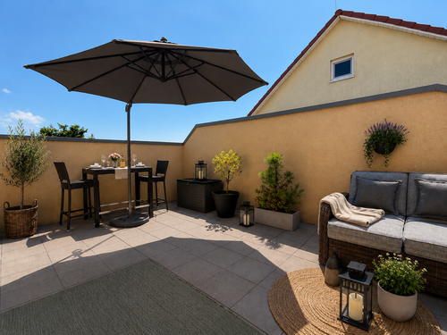 Dachterrasse - Penthouse-Feeling: 4 Zimmer Maisonette-Wohnung mit großer Dachterrasse!