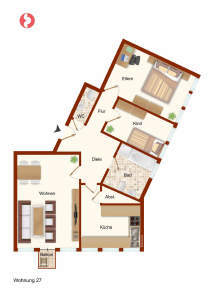 Bild1 - Freie 3 Z.Wohnung Eicken ZentrumsnahAufzug