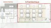 Ansicht-5-Familienhaus - Baugrundstück mit Baugenehmigung für MFH mit 5 Wohnungen