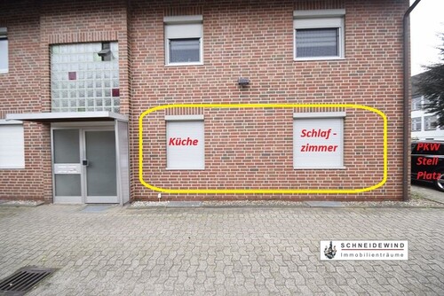 Hausansicht - 2 Zimmer Erdgeschoßwohnung in Syke